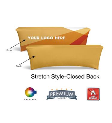 All-Sided Premium Custom Stretch Table Cover - Flame Retardant